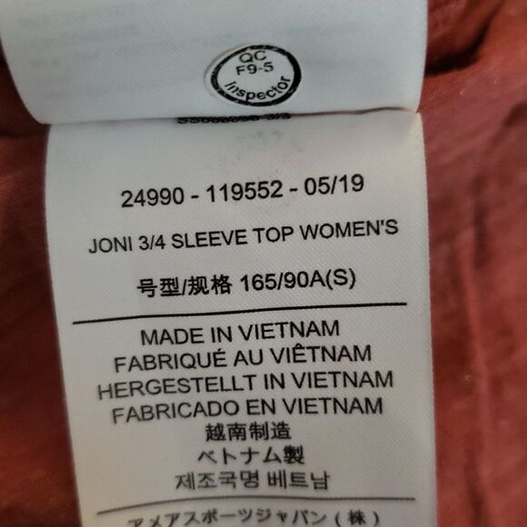 Arc'teryx Pink 3/4 Sleeve Relaxed Ribbed Wool Blend Athletic Blouse Size Small - Picture 4 of 5